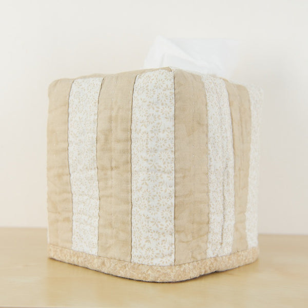 "Striped" Patchwork Tissue Box Cover
