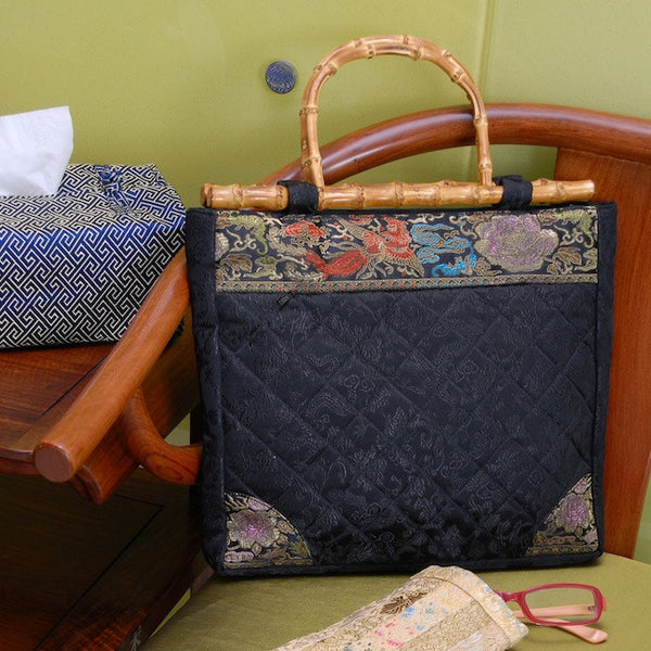 Heritage Purse with Bamboo Handles