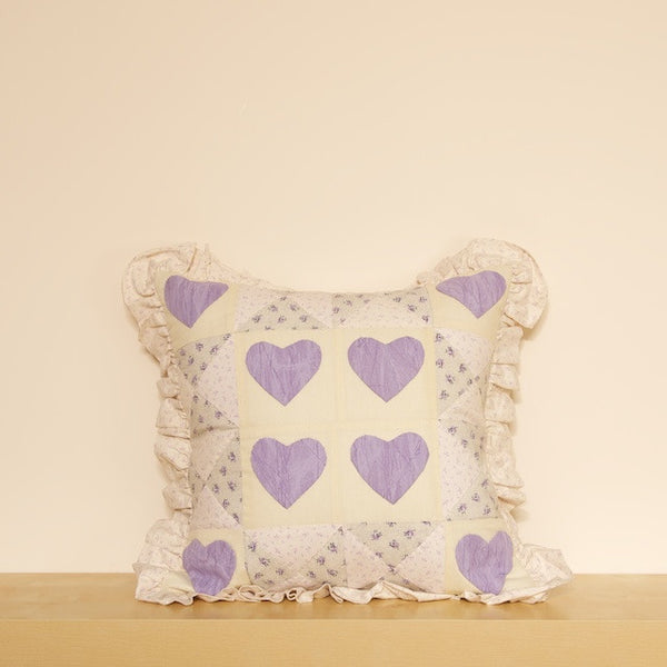 Ruffled Hearts Cushion Cover